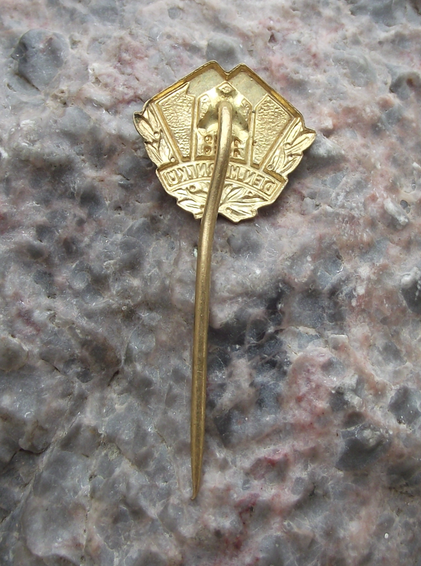 1959 National Miners Mine Workers Day Mining Trade Union Lantern Pin Badge