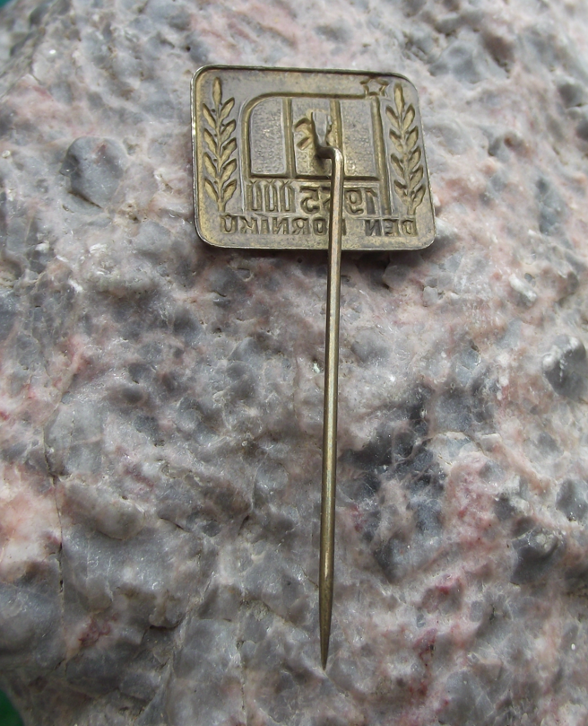 1955 National Miners Mine Workers Day Mining Crossed Hammers Logo Pin Badge