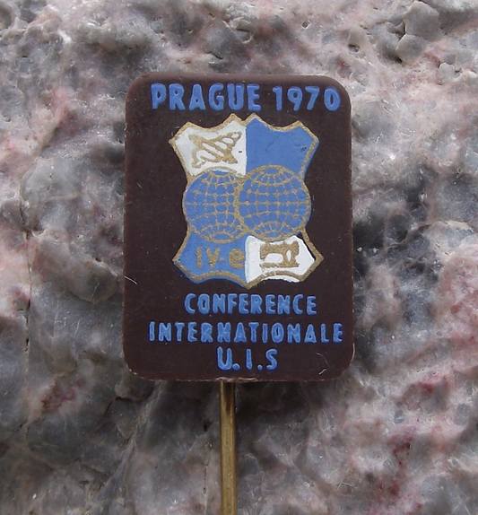 1970 Prague Textile Workers Trade Union UIS 4th Conference Pin Badge