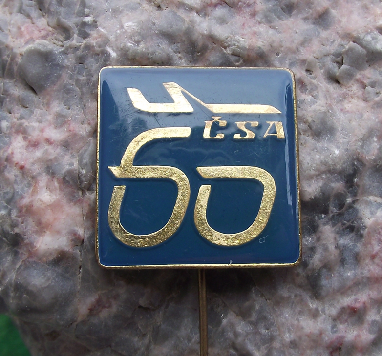 1983 CSA Czechoslovakia Czech Airlines 60th Anniversary Pin Badge