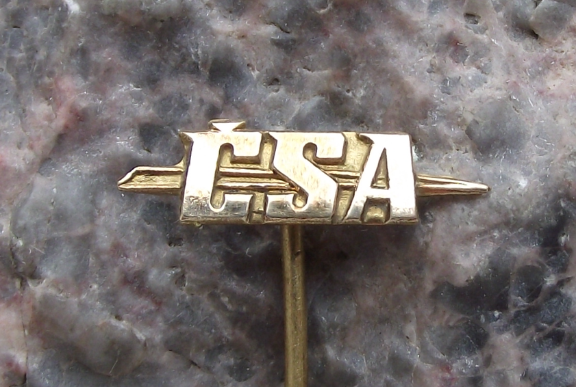 Vintage CSA Czech Airlines Golden Swoosh Logo Motif Aviation Pin Badge