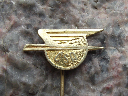 Antique CSA Czech Airlines Aircraft Winged Bird Logo Aviation Pin Badge