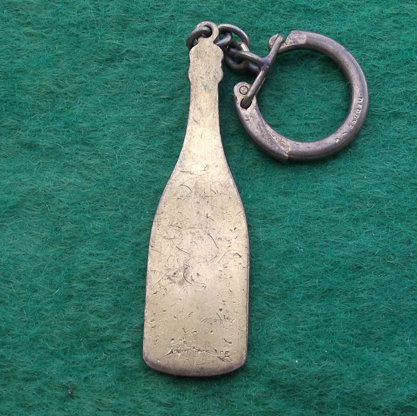 Vintage Ernest Irroy Champagne Bottle Keychain Keyring