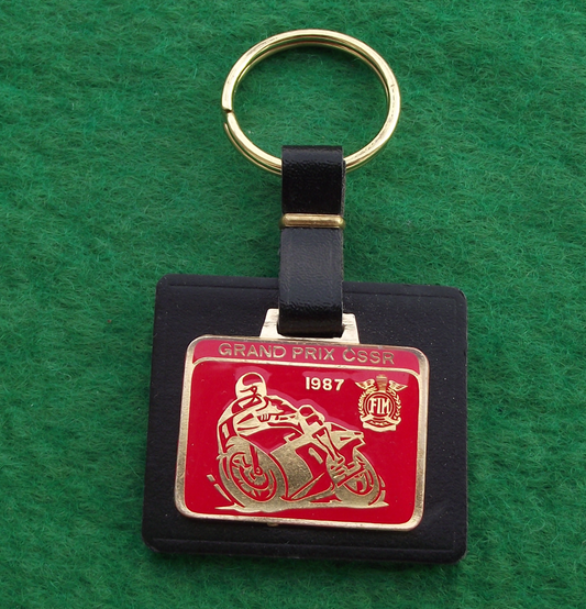 1987 FIM Grand Prix CSSR Brno MotoGP Motorbike Racing Keychain Keyring