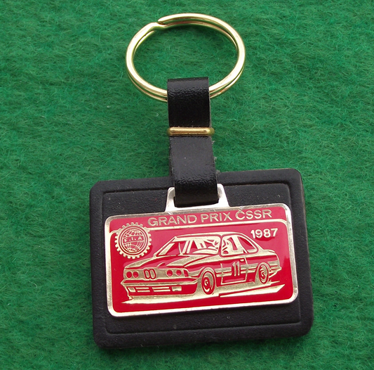 1987 BMW FIA Grand Prix CSSR Czech Motor Racing Touring Car Keychain Keyring