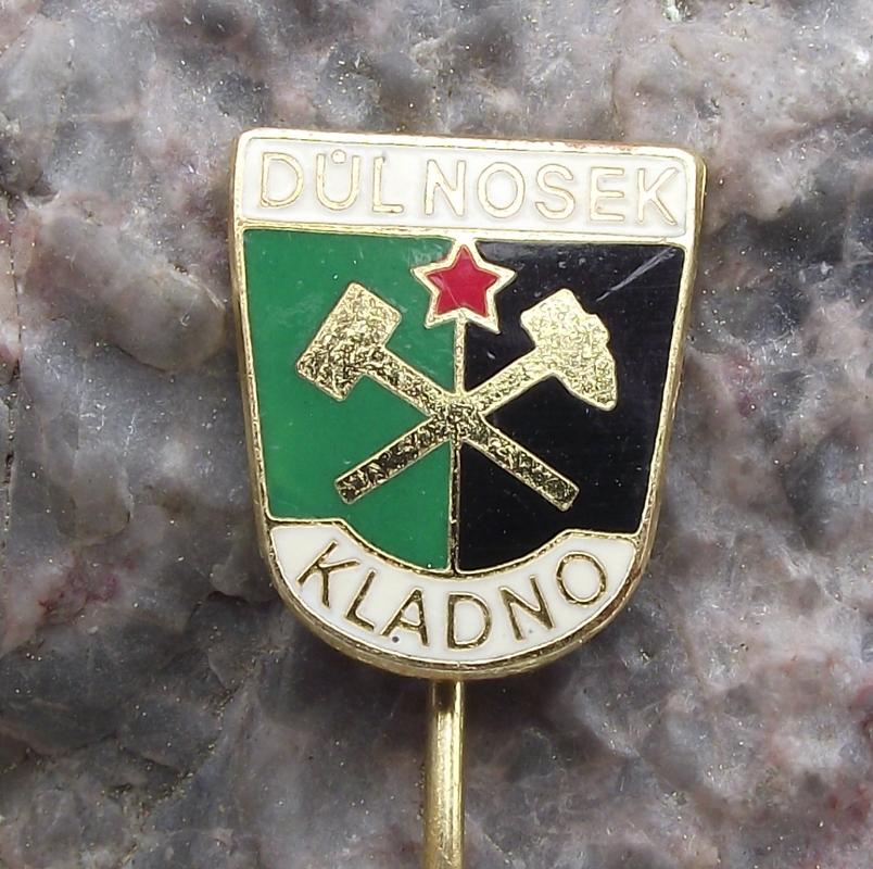 Vintage Dul Nosek Tuchlovice Kladno Black Coal Mines Ostrava Pin Badge