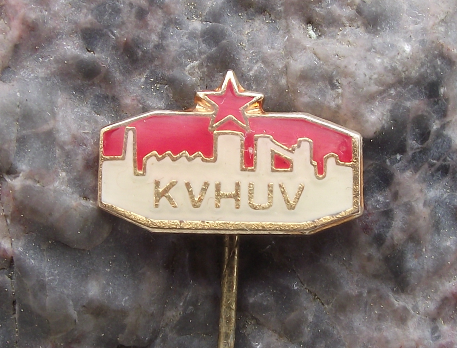 Vintage KVHUV Brown Coal Gas Processing Plant Vresova Czech Pin Badge