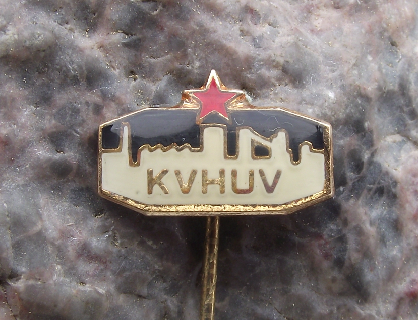 Vintage KVHUV Brown Coal Gas Processing Plant Vresova Czech Pin Badge