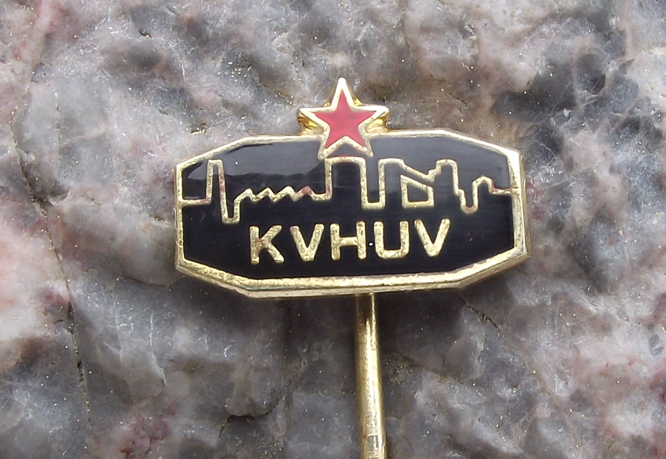 Vintage KVHUV Brown Coal Gas Processing Plant Vresova Czech Pin Badge