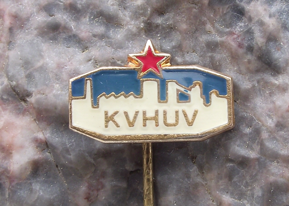 Vintage KVHUV Brown Coal Gas Processing Plant Vresova Czech Pin Badge