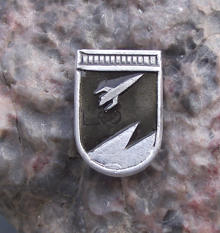 Vintage Soviet Union Space Rocket Emblem Propaganda Shield Pin Badge