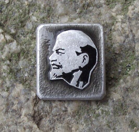 Vintage V I Lenin Russian Soviet Communist Leader Socialism Shadow Pin Badge