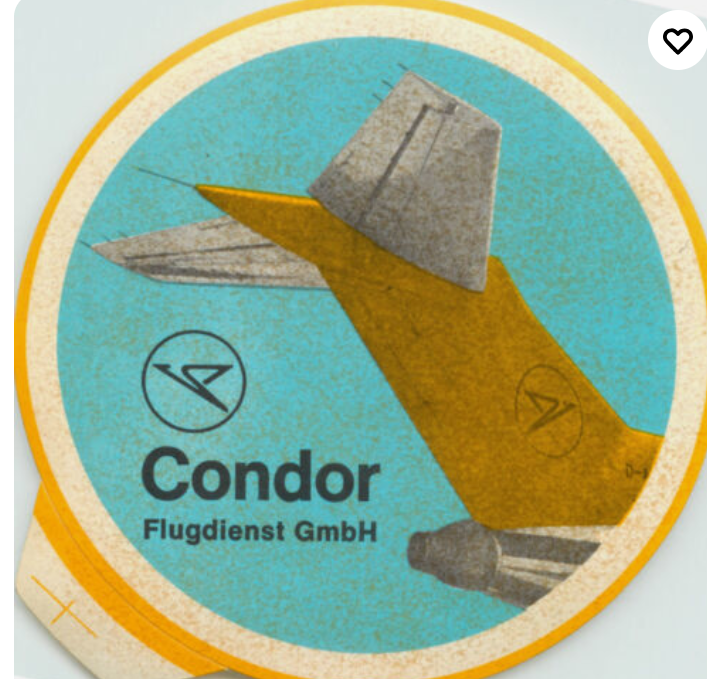 Vintage Condor German Airlines Deutsche Flugdienst Logo Pin Badge