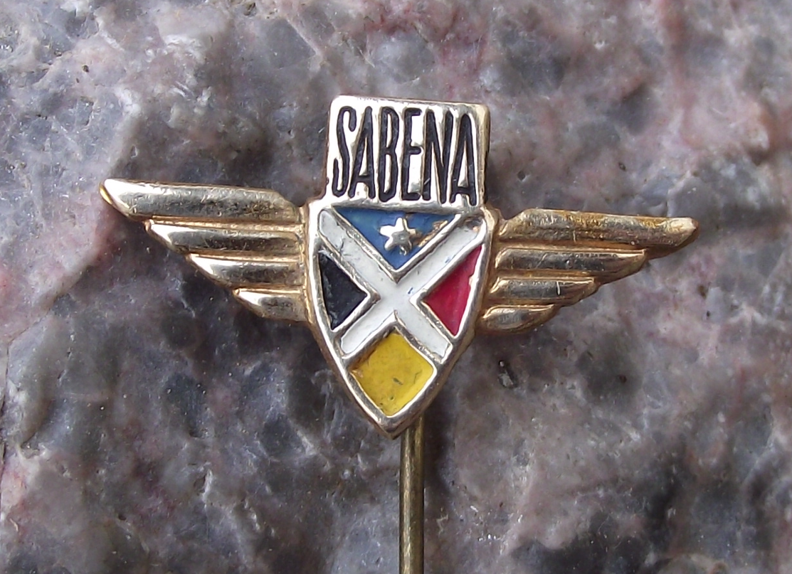 Vintage 1940's Sabena Belgian Congo Airlines Rare Imperial Belgium Pin Badge