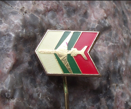 Vintage 1970's Bulgarian Airlines Tabso Balkan Aircraft Airline Pin Badge