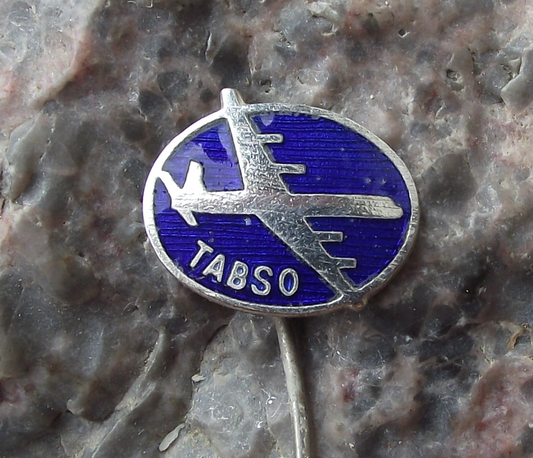 Vintage Tabso Balkan Bulgaria Airlines Ilyushin IL-18 Aircraft Pin Badge