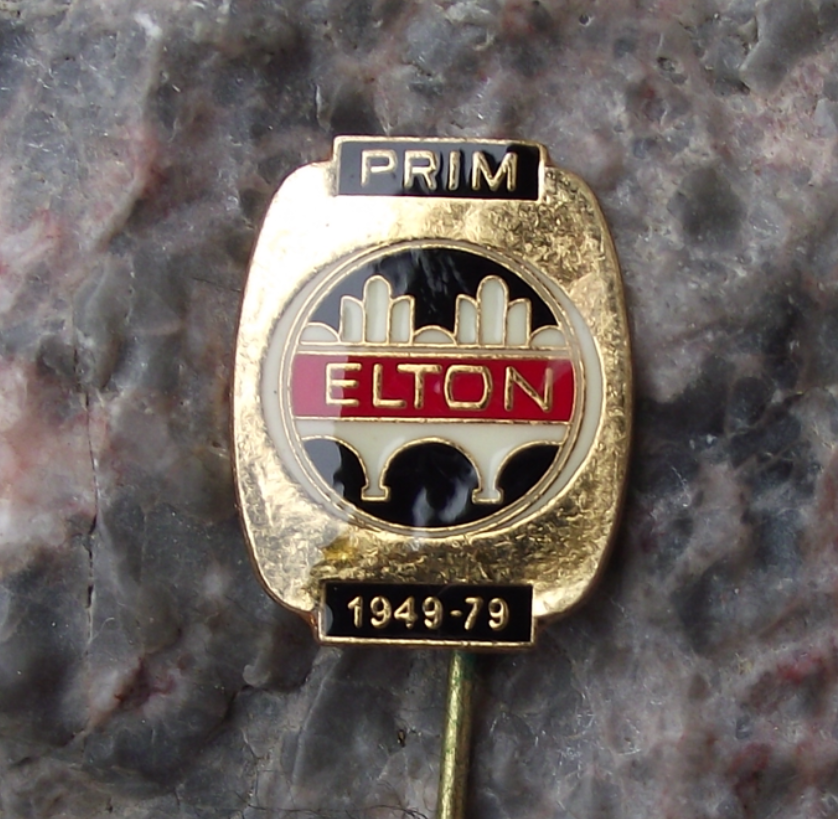 1979 Prim Elton Czechoslovakia Watch Clock Maker 30th Anniversary Pin Badge