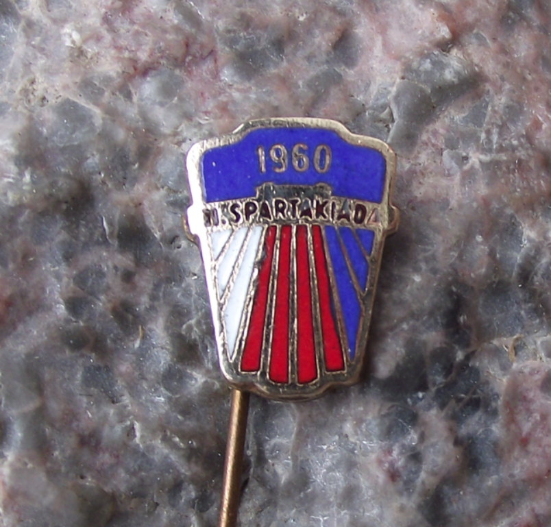 1960 Spartakiad Mass Gymnastics Event Prague National Celebration Pin Badge