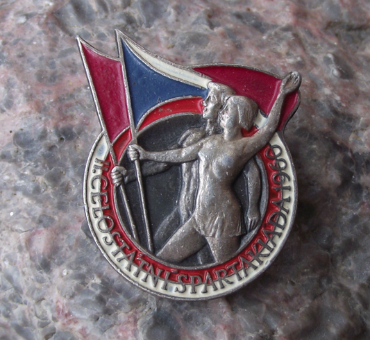 1960 2nd All State Spartakiad Mass Gymnastics Event Czechoslovakia Pin Badge