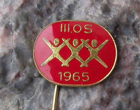 1965 Czech 3rd Spartakiad Mass Gymnastics Regional Event Pin Badge