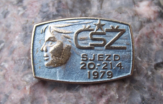 1979 CSZ Czechoslovakia Womens Union Official Conference Pin Badge