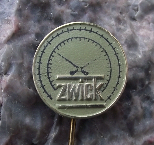 Vintage Prim Czechoslovakia Watch Face Clock Maker Pin Badge