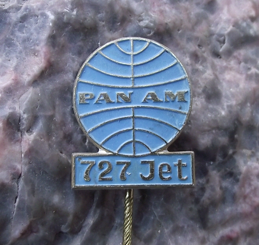 Vintage PanAm Pan Am Airlines Boeing 727 Jet Aircraft Pin Badge