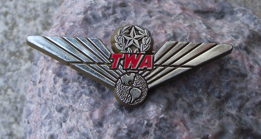 Vintage TWA Trans World Airlines Wings Pin Badge