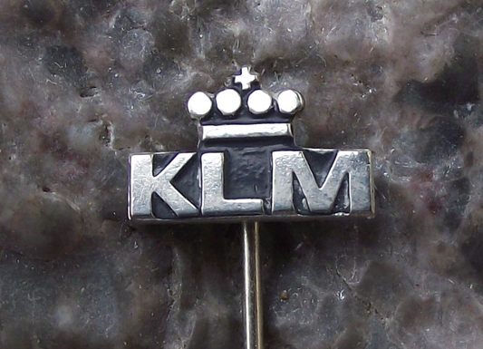 Vintage KLM Dutch Airlines Crown Logo Netherlands Holland Pin Badge