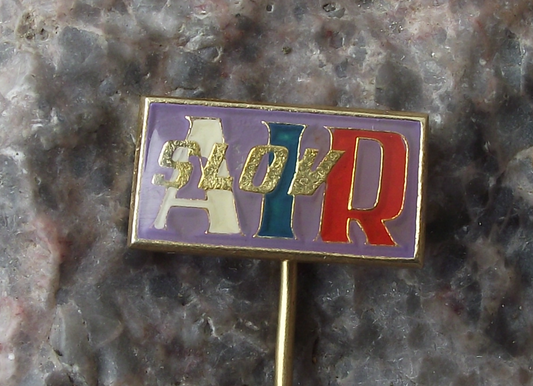 Vintage Slov Air Slovakia National Airline Czechoslovakia Pin Badge