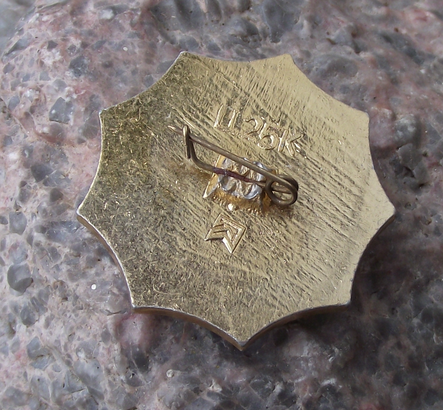 Vintage Vladimir Lenin Head Soviet Union Russia Octagon Shaped Pin Badge