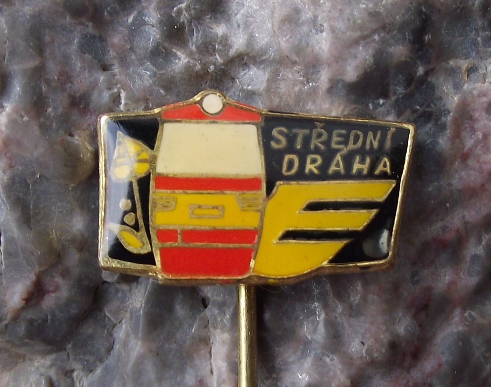 Vintage CSD Czech Central Region State Railways Steam Train Rail Pin Badge