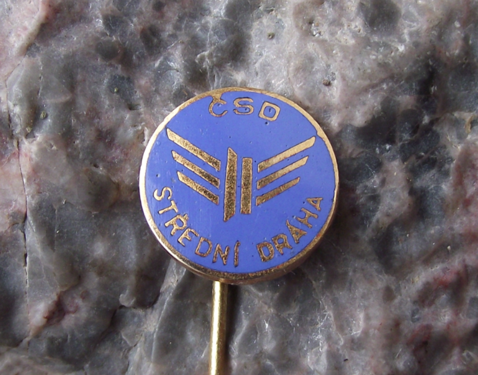 Vintage CSD Czech Central Region State Railways Wings Logo Train Rail Pin Badge