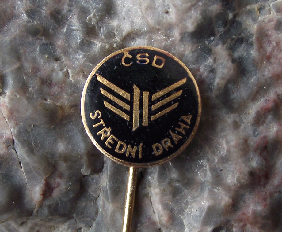 Vintage CSD Czech Central Region State Railways Wings Logo Train Rail Pin Badge