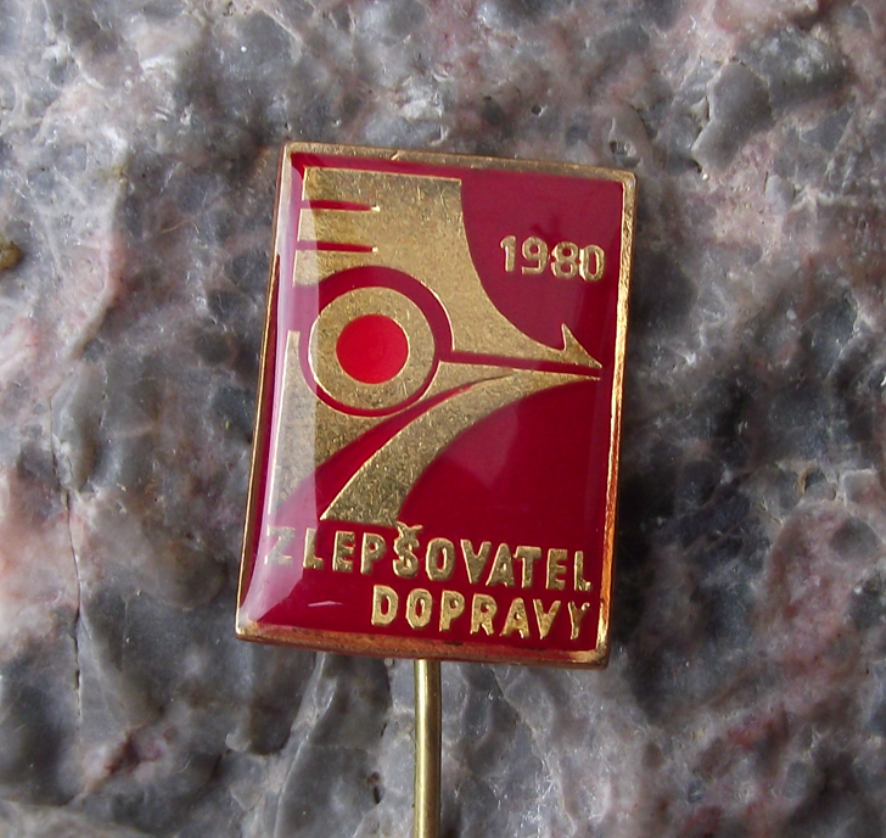 1980 Railway Transport Improvements Train Pin Badge