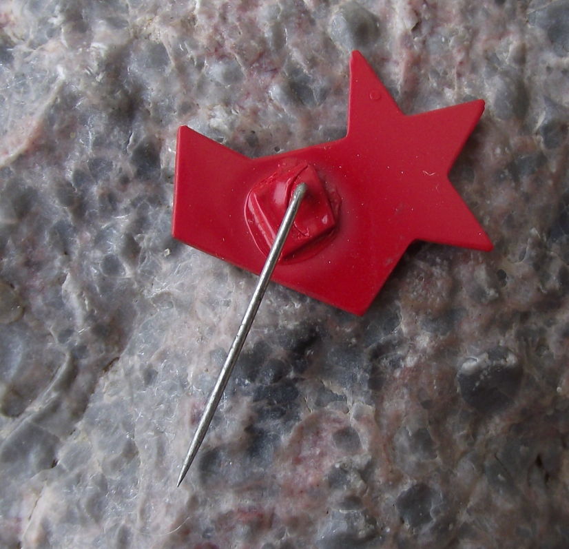 1938 Czechoslovakia May Day Celebration Red Russian Star Pin Badge