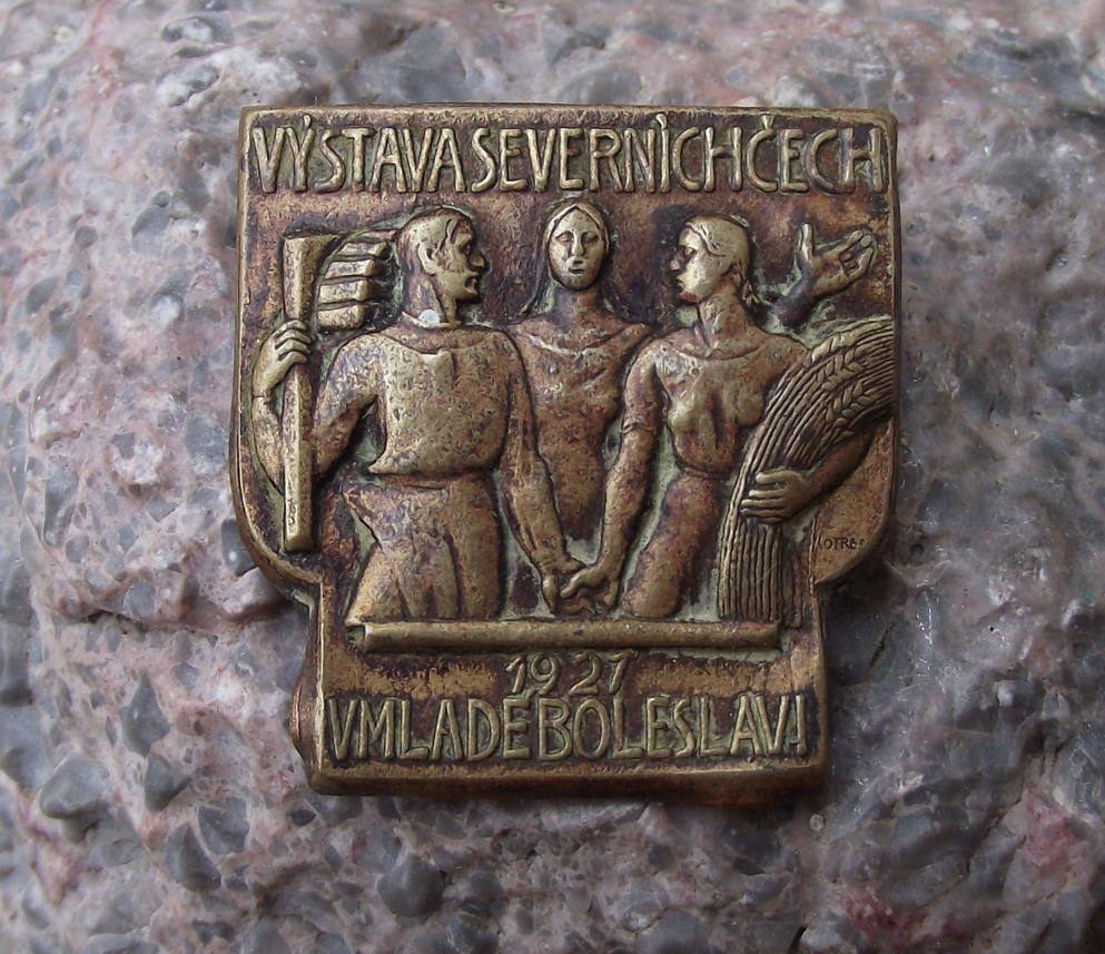 1927 Mlada Boleslav Northern Czechoslovakia Trade Show Messe Pin Badge