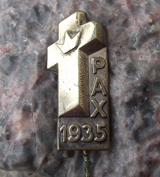 1935 Catholic Church Organisation Pax Romana Religious Cross Pin Badge