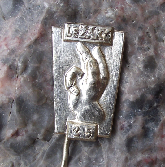 1967 Lezaky World War 2 WW2 Czech Massacre 25th Anniversary Pin Badge