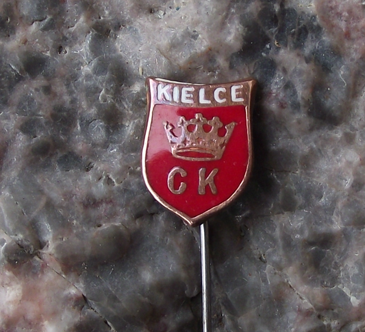 Vintage Kielce Poland Heraldic Crest Small Shield Polish Enamel Pin Badge