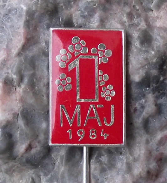 1984 Czechoslovakia May day Mayday 1st May Czech Flag Spring Parade Pin Badge