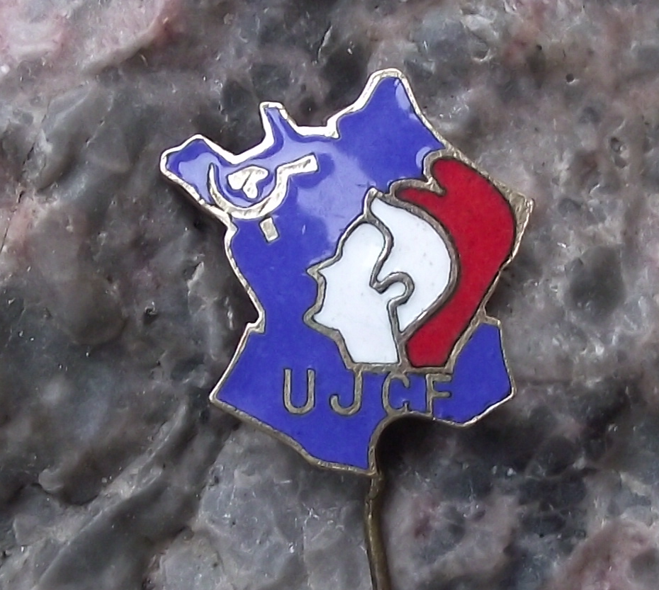 Vintage UJCF France Youth Young Communist Party French Political Pin Badge