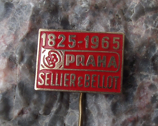 1965 Sellier and Bellot Prague Ammunition Maker 140th Anniversary Pin Badge