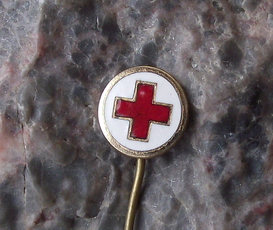 Vintage Czechoslovakia Red Cross Association Members Pin Badge