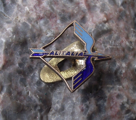 Vintage Alitalia Bow and Arrow Logo Italian State Airline Jacket Buttonhole