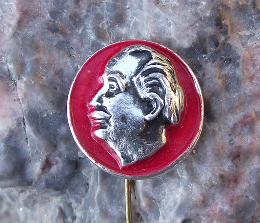 Vintage Georgi Dimitrov Romanian Communist General Secretary Circle Pin Badge