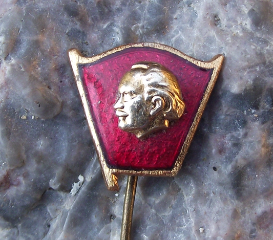 Vintage Georgi Dimitrov Romania Communist General Secretary Flag Pin Badge