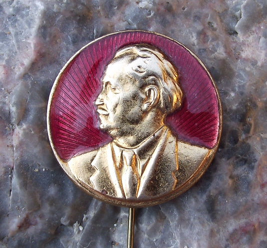 Vintage Georgi Dimitrov Romania Communist Political Leader Pin Badge