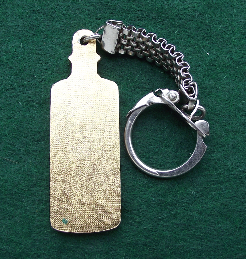 Vintage Carlsbad Becherovka Bitter Bottle Czech Herbal Drink Keyring Key Chain