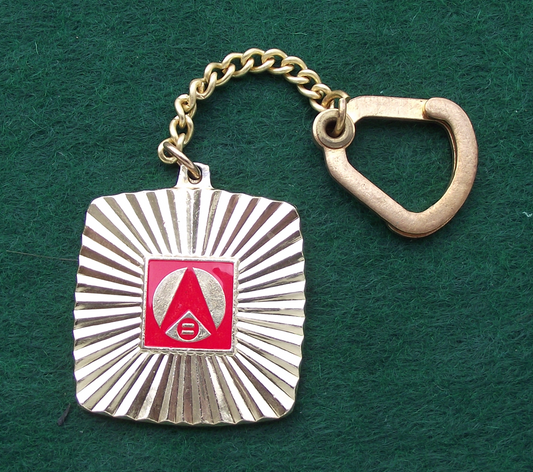 Vintage Czechoslovak Aritma Computer Punch Card Machinery Keychain